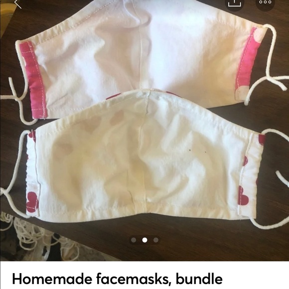 YOUTH SIZE Bundle of two homemade facemasks - Picture 2 of 2